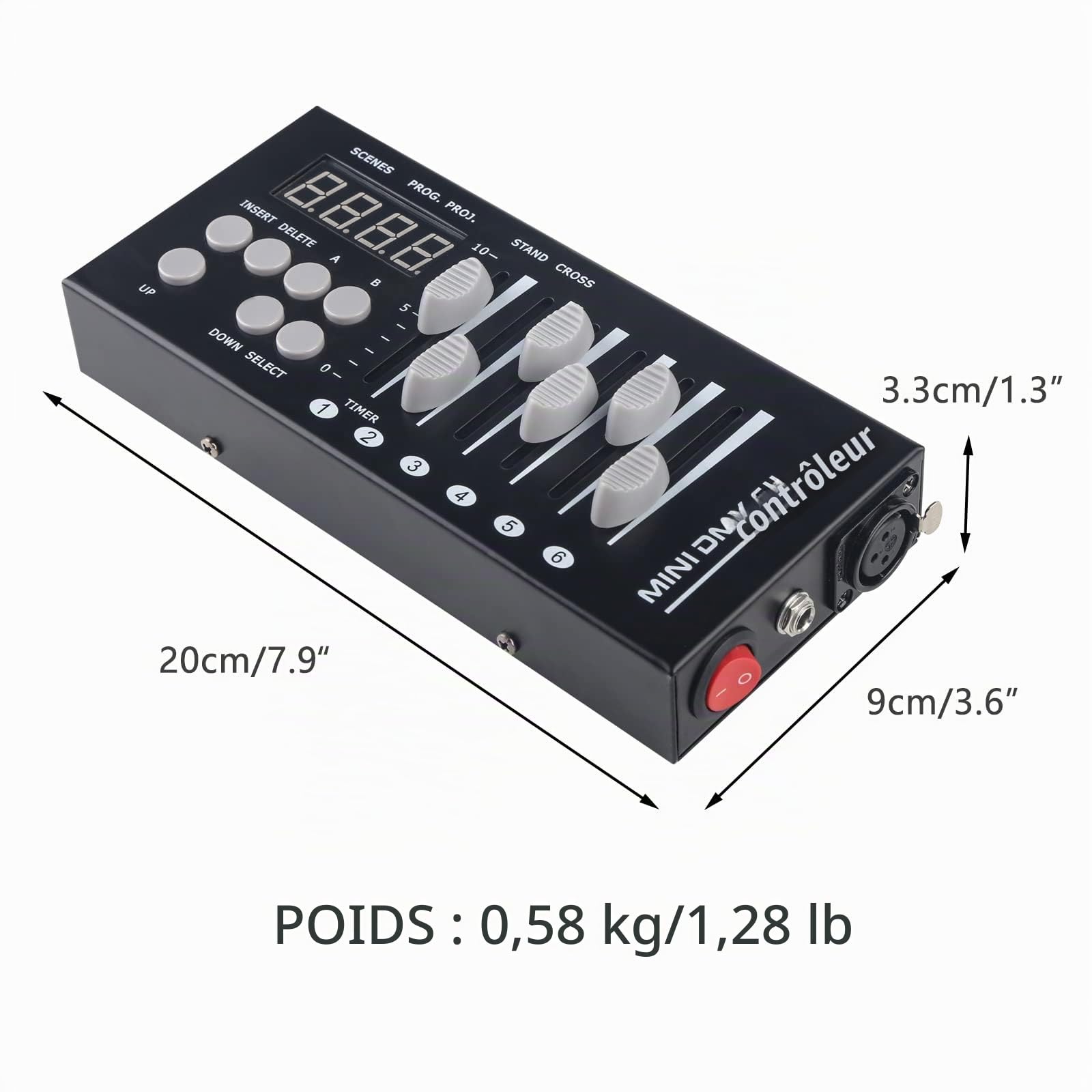 Contrôleurs Lumière Pour Scène, 54 Canaux Mini Controleur D'éclairage DMX, Contrôleur De Lumière DMX 512