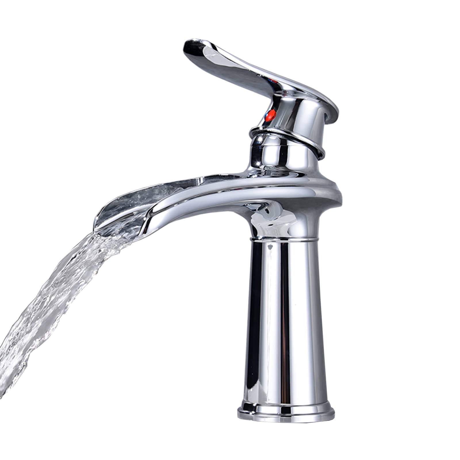 DFGHNBVC Faucet Compatible With Bathroom Sink Hot And Cold Water Faucet Bathroom Faucet Single Handle Antique Brass Faucet Bathroom 1 Hole Brass Faucets Lavatory Faucet Black,Black B Mixer,Chrome C