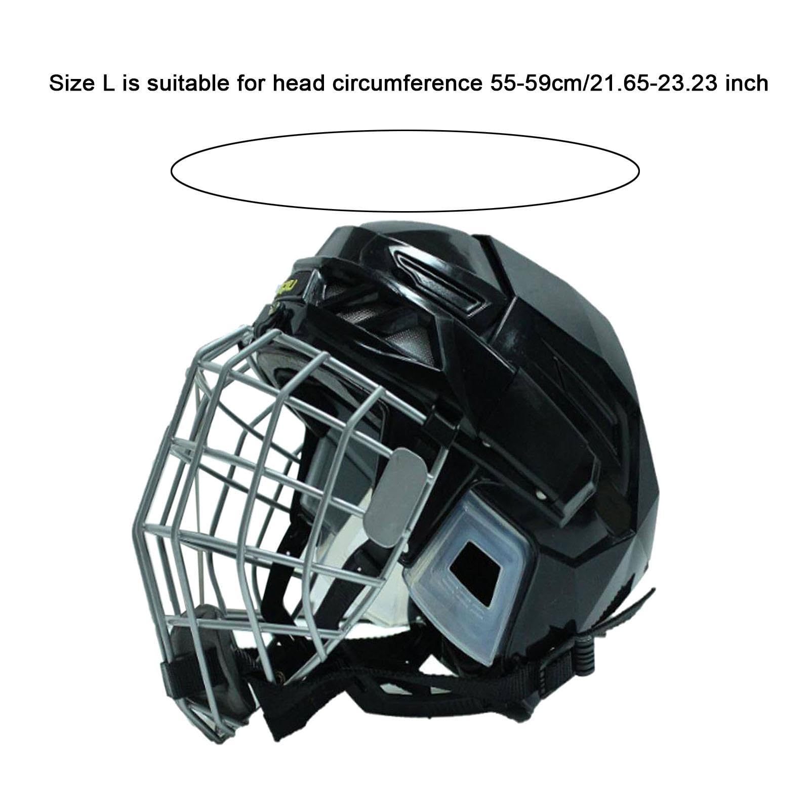 Amagogo Casco per Hockey e Pattinaggio su Ghiaccio, Attrezzatura Regolabile