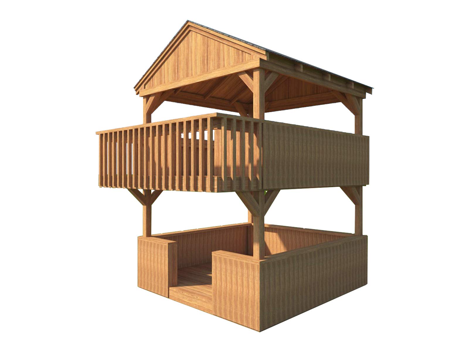 2 Story Playhouse Fort Woodworking Plans