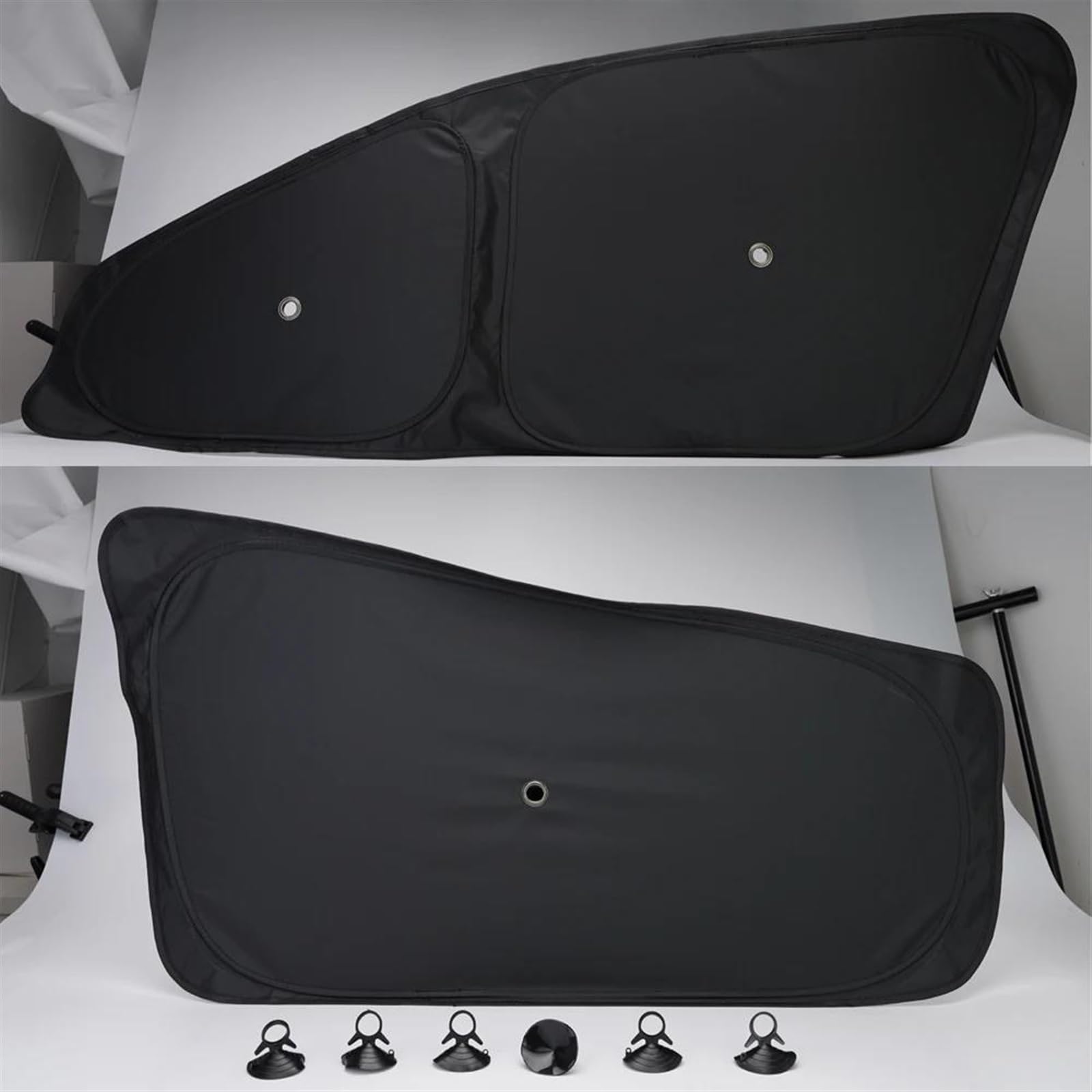 Coche Delantera Parasol Parasol para Ventana Lateral De Coche para Tesla para Model Y 2024 con Ventosas Parabrisas Delantero Trasero Sin Marco(6PCS)