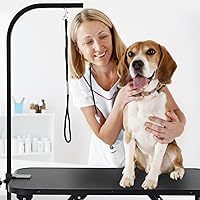 Vista 13 de NChanmar Dog Grooming Table 32 Inch Grooming Stand Pet Grooming Arm for Dogs Cats Height Ajustable Foldable with Noose,Non-Slip Desk Top for