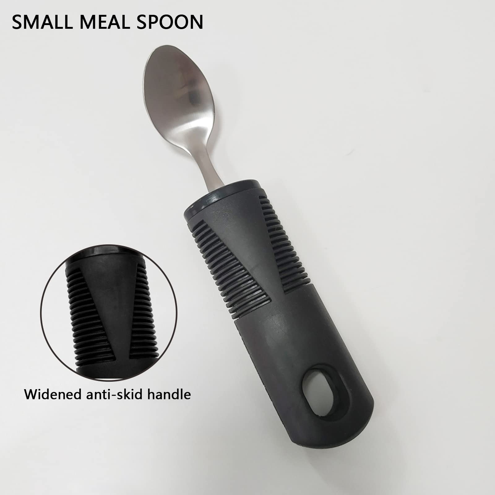 Sztućce Easy Grip, 4 sztuki, antypoślizgowe uchwyty, zestaw sztućców, dla osób starszych z zapaleniem stawów, parkinsonów, osób z ograniczonym ruchem dłoni lub drżącymi dłońmi