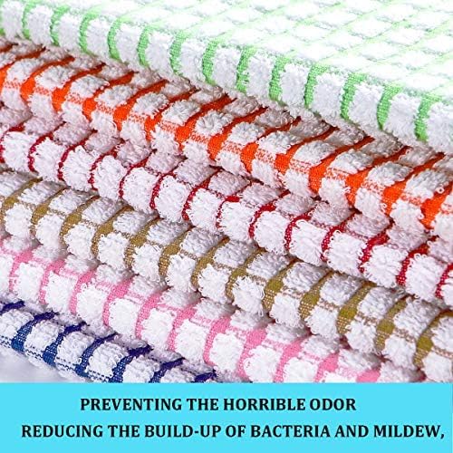 LAZI Kitchen Dish Towels, 16 Inch x 25 Inch Bulk Cotton Kitchen Towels, 6 Pack Dish Cloths for Dish Rags for Drying Dishes Clothes and Dish Towels - Image 5