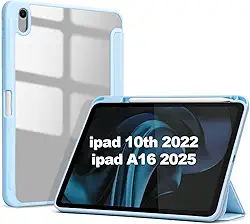 Capa Magnética Anti Impacto Compatível iPad 10th 2022 de 10.9 polegadas E iPad 11th 2025 Chip A16, com função wake sleep e suporte para Apple Pencil, Premium Slim (Azul)