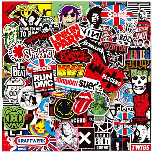 Forrest Gump Rear Wiper Decal 100 Pcs Rock Band Music Stickers – Durable and Waterproof Vinyl Stickers Featuring Iconic Bands |...