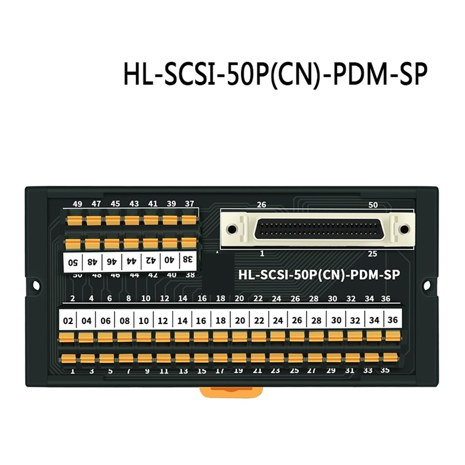 Uniwersalna szyna DIN 50 PIN SCSI50 CN1 listwa zaciskowa we/wy do serwosilnika i napędu HL-SCSI-50P(CN)-PDM-SP(1M Cable)