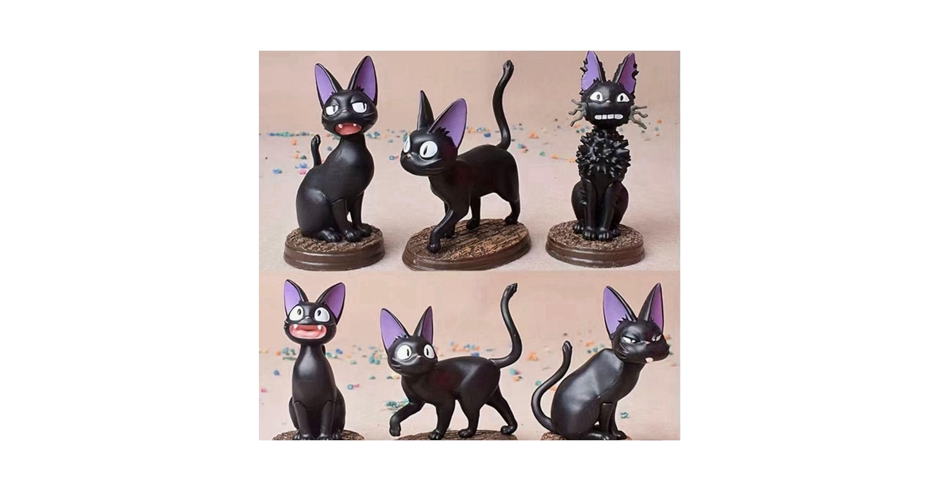 Amazon.co.jp: 魔女宅急便 ジジ フィギュア 6個セット いろんな