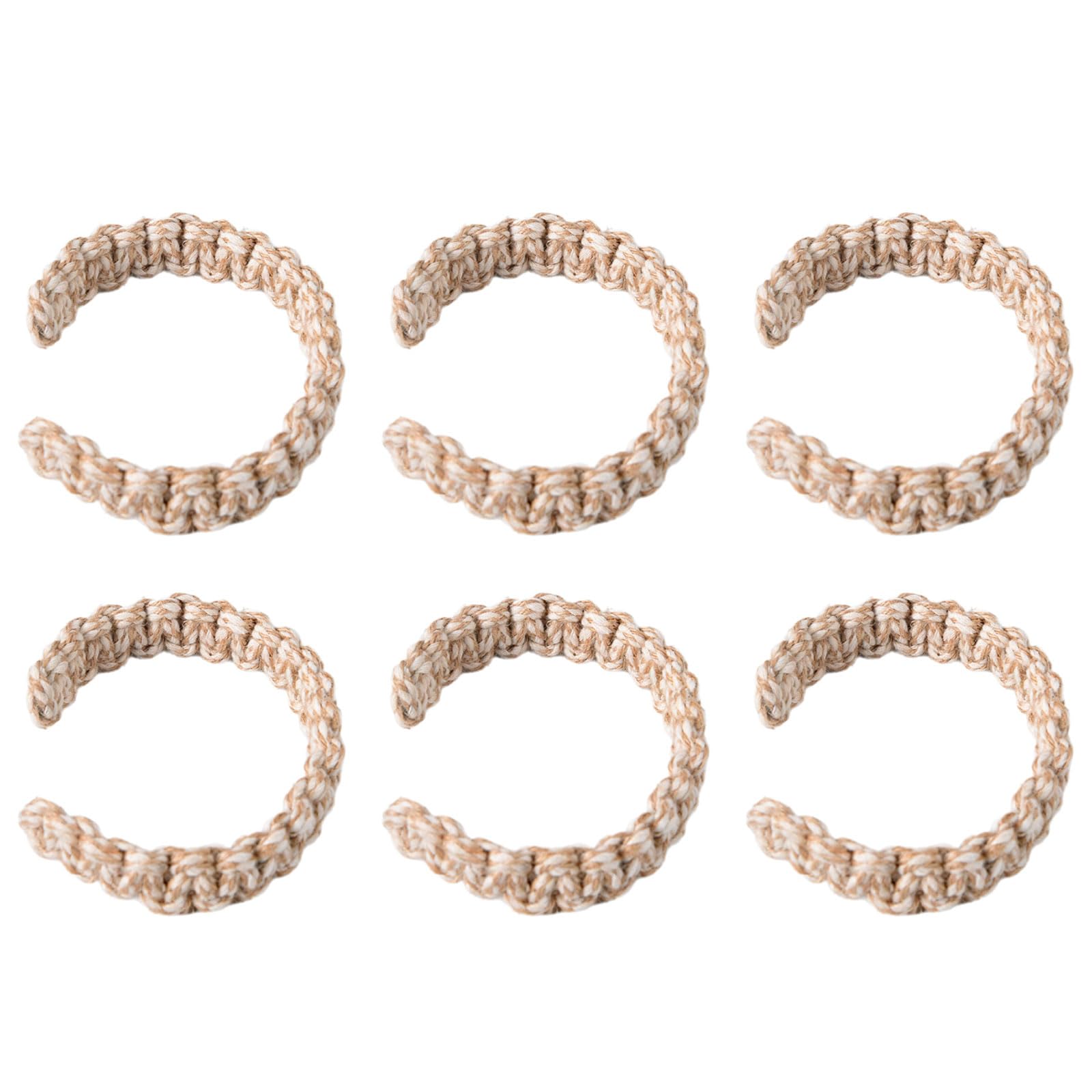Jazuaiao Twist Rope Curtain Tiebacks Curtain Tieback Holder for Home and Drapery – 6Piece Set Fasteners Ties