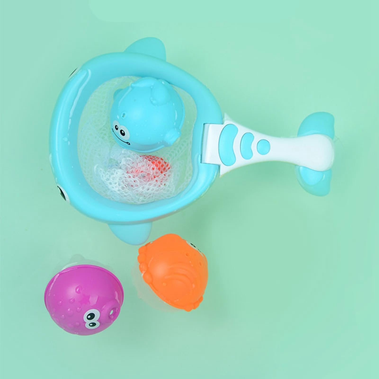 Baby-Badespielzeug, Lustiges Wasserspray, Schwimmendes Netzspielzeug für Kleinkinder, Körperkoordinationstraining Zum Baden, Hochwertiges Kunststoffmaterial