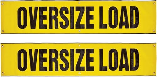 VULCAN Pancarta de carga de gran tamaño con ojales, paquete de 2, malla, 18 x 84 pulgadas