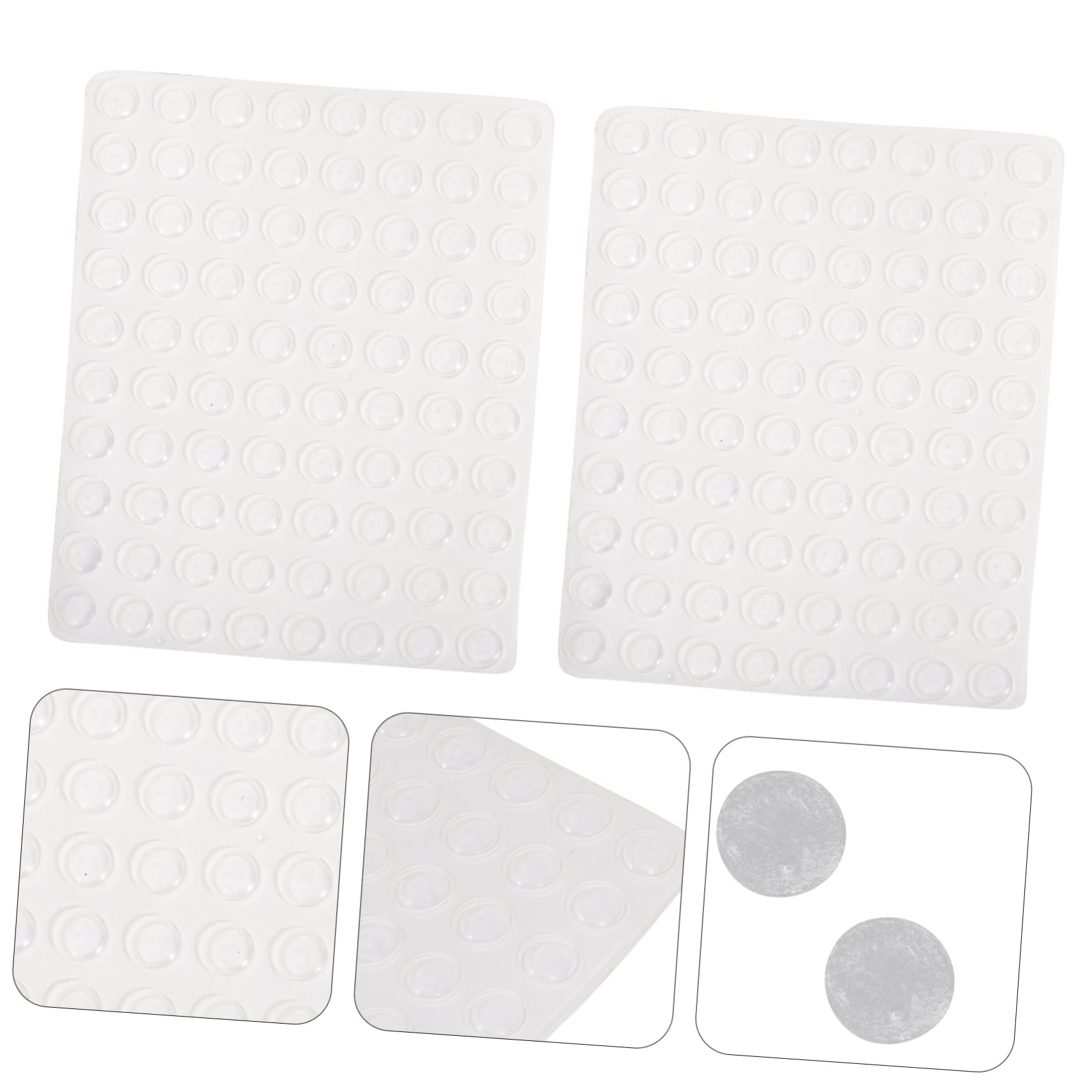 Operitacx 5 Set Particelle Colloidali Anti-collisione Paraurti Del Gabinetto Paracolpi Per Ante Dell'armadio Trasparenti Pad Per Armadietti Per Porte Silenziose Gel Di Silice 2 Fogli*5