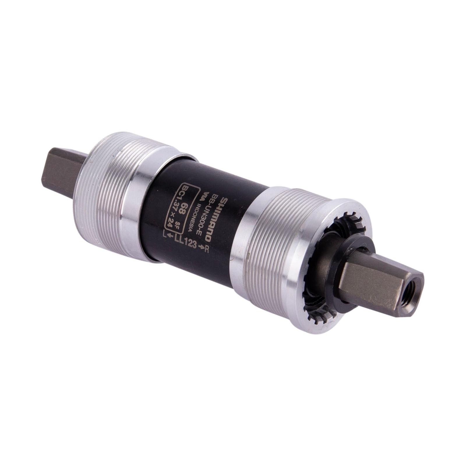 SHIMANO Bb-un300 Łożysko wewnętrzne dla dorosłych unisex, srebrne, czarne, 123 mm