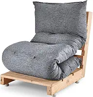 Futon Colchonete Dobrável De Espuma Solteiro Grafite
