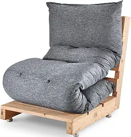 Futon Colchonete Dobrável De Espuma Solteiro Grafite