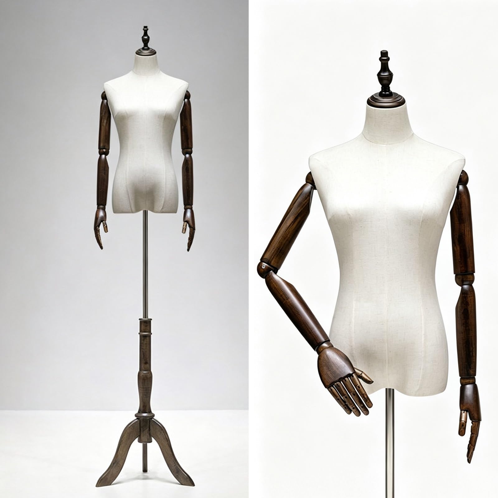 Female Dress Form Mannequin Torso with Articulated Arms