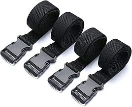 E-outstanding Backpack Accessory Strap 4PCS 1.5x40Inch Black Utility Straps with Quick-Release Buckle Luggage Strap
