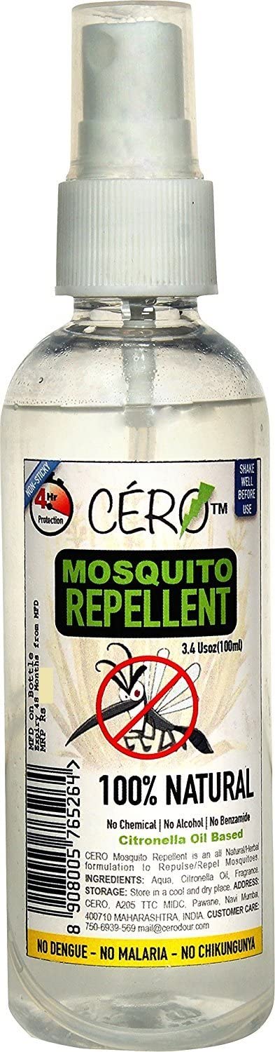 CERO Herbal 100% Natural Mosquito Guard (99ml) Travel Size-image-17