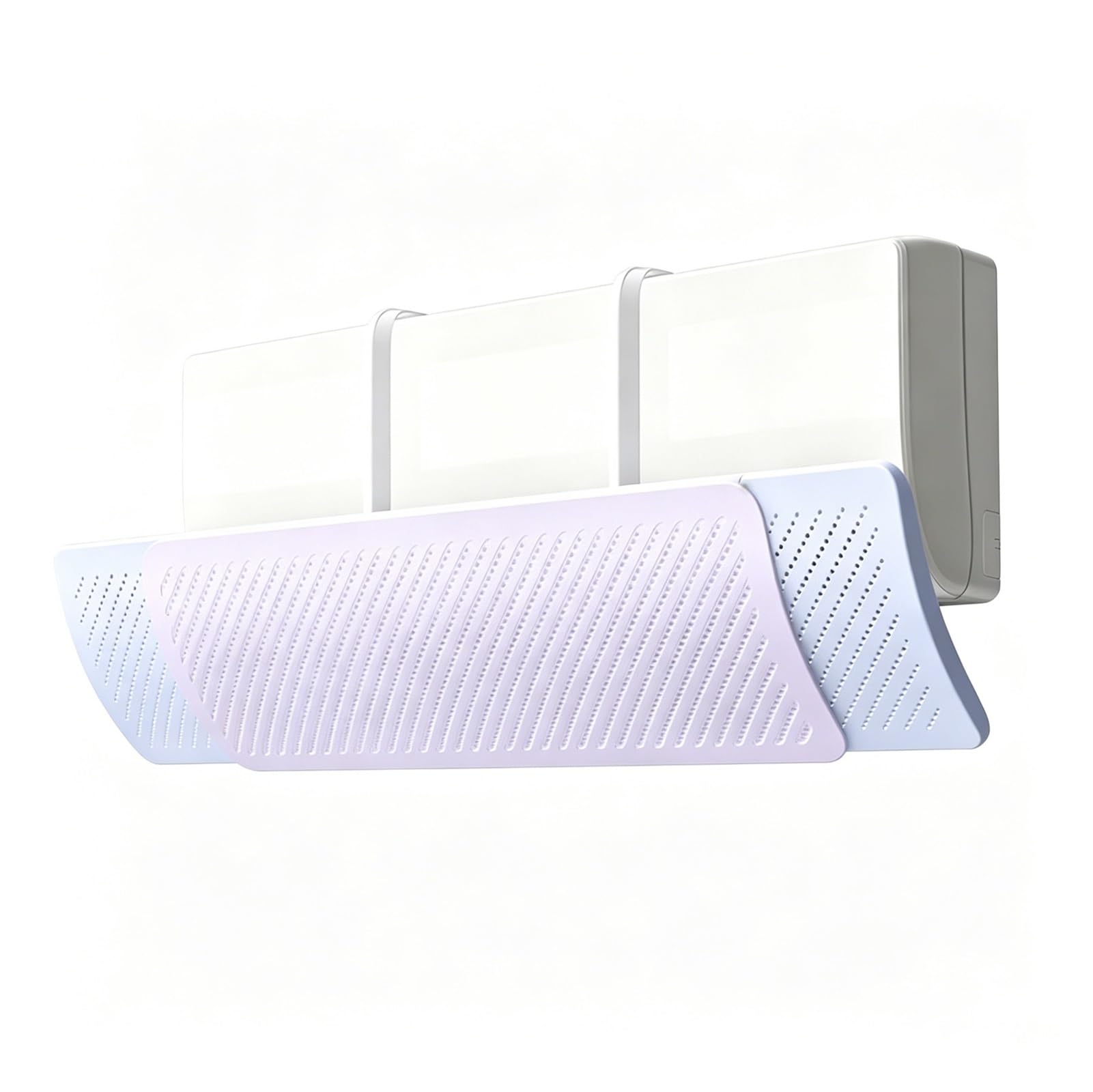 Colorful Air Deflector, Telescopic Perforated Air Vent deflector, Wall-mounted Air conditioner Vent deflectors, for Home or Office(Purple)