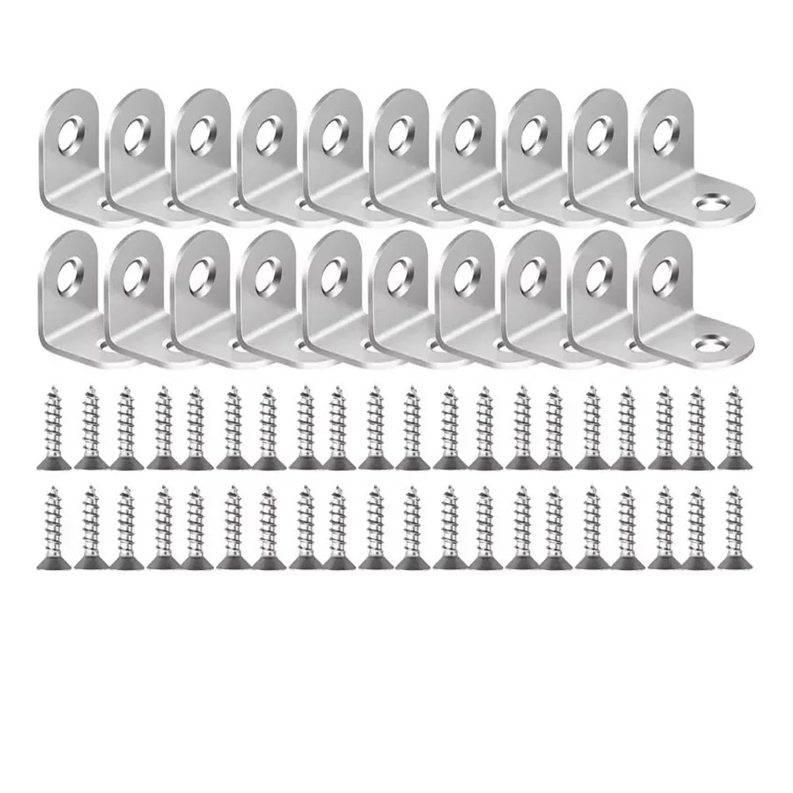 Supports joint à 90 degrés renforcés en inox avec vis pour étagère bois