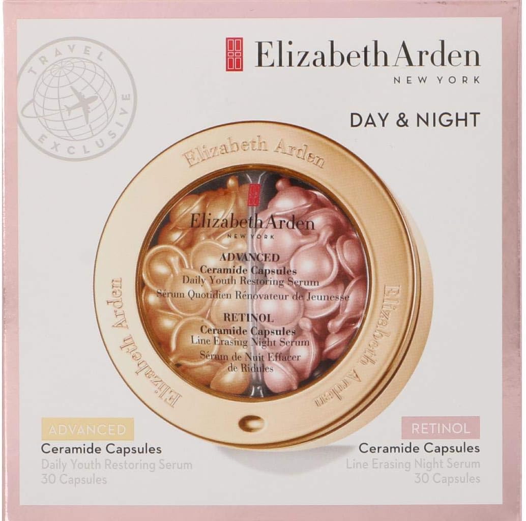 Elizabeth ArdenCeramide Capsules Day & Night (Daily Youth Restoring Serum - Advanced + Retinol Line Erasing Night Serum) 2x30caps