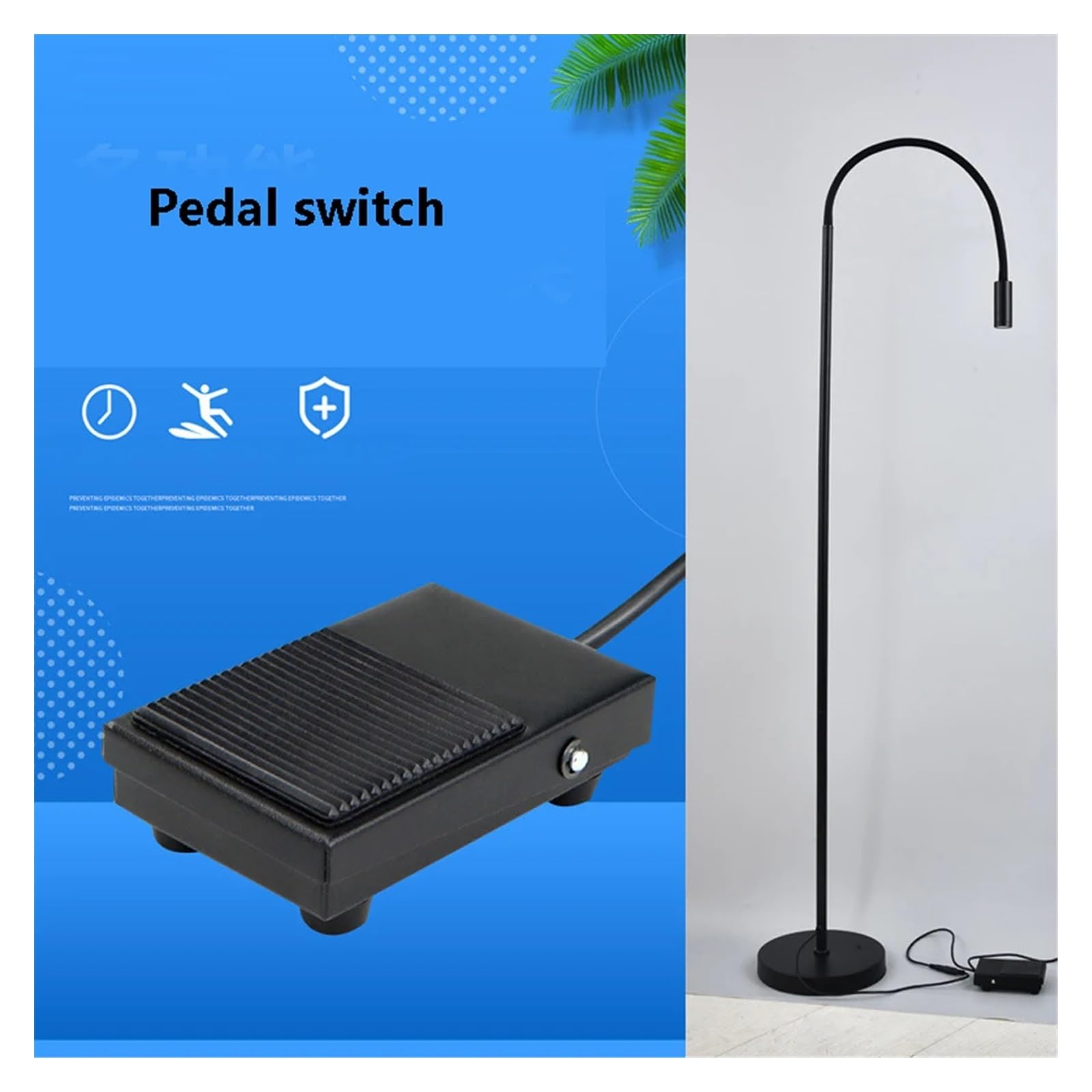Światło UV, Światło ultrafioletowe UV LED światło utwardzające klej UV piękno paznokci piękno rzęs sztuczne rzęsy szczepienie stopka przełącznik stopniowy lampa podłogowa(5W-01)