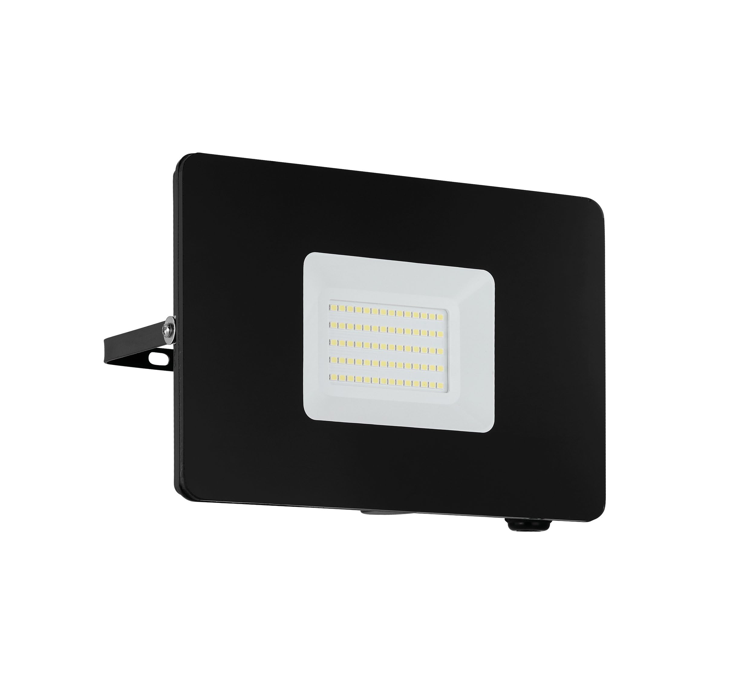 EGLO LED Außen-Strahler Faedo 3, 1 flammige Außenleuchte | Wandstrahler aus Alu, Farbe: Weiß, Glas: klar, 50 Watt, IP65