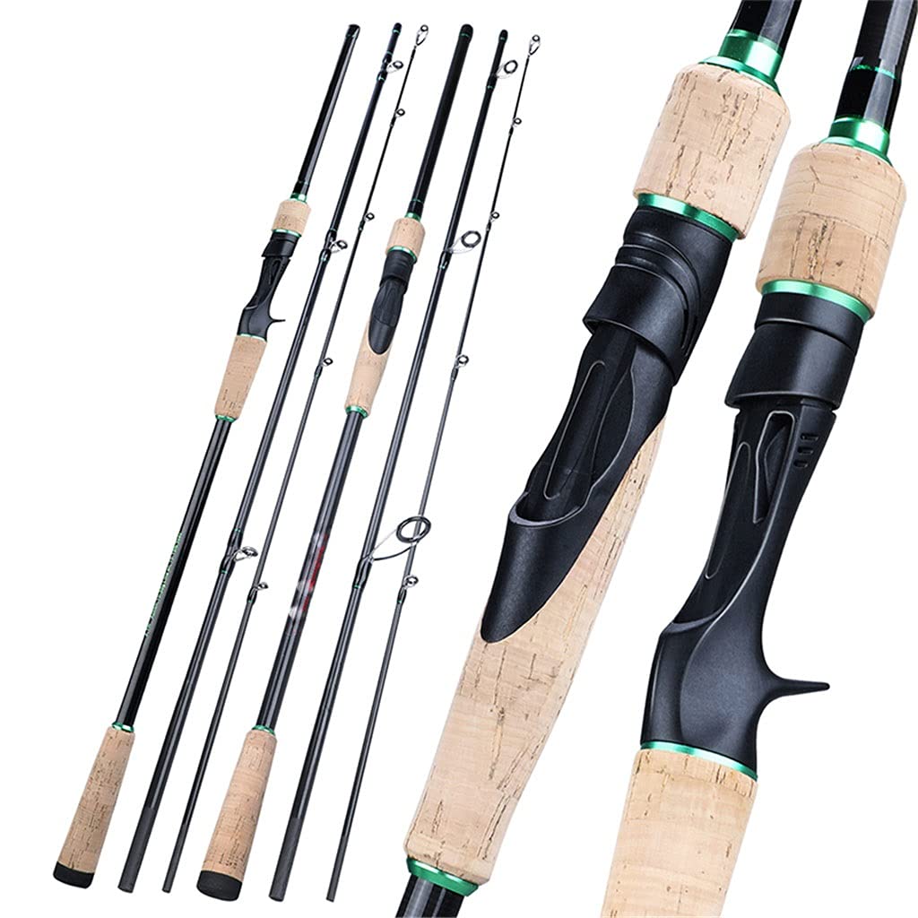 Baitcasting Rod 1.8M 2.1M 2.4M M Power Lure Rod Casting Spinning 3 Section Light Boat Lure Fishing Rod (Size : 1.8m Casting Rod) (2.1m Spinning Rod)