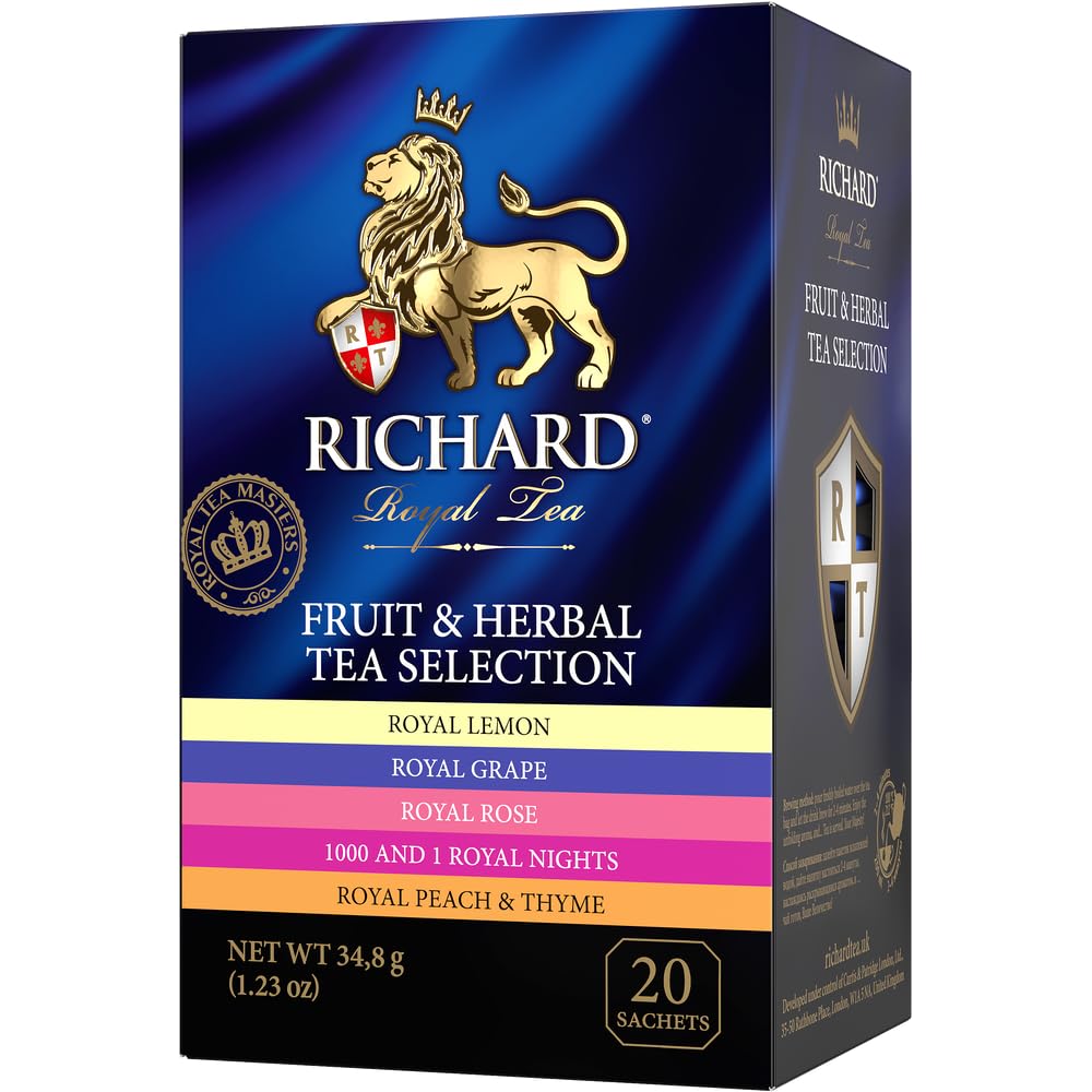 RICHARD FRUIT & HERBAL TEA SELECTION assortment in sashets, 20 tea bags