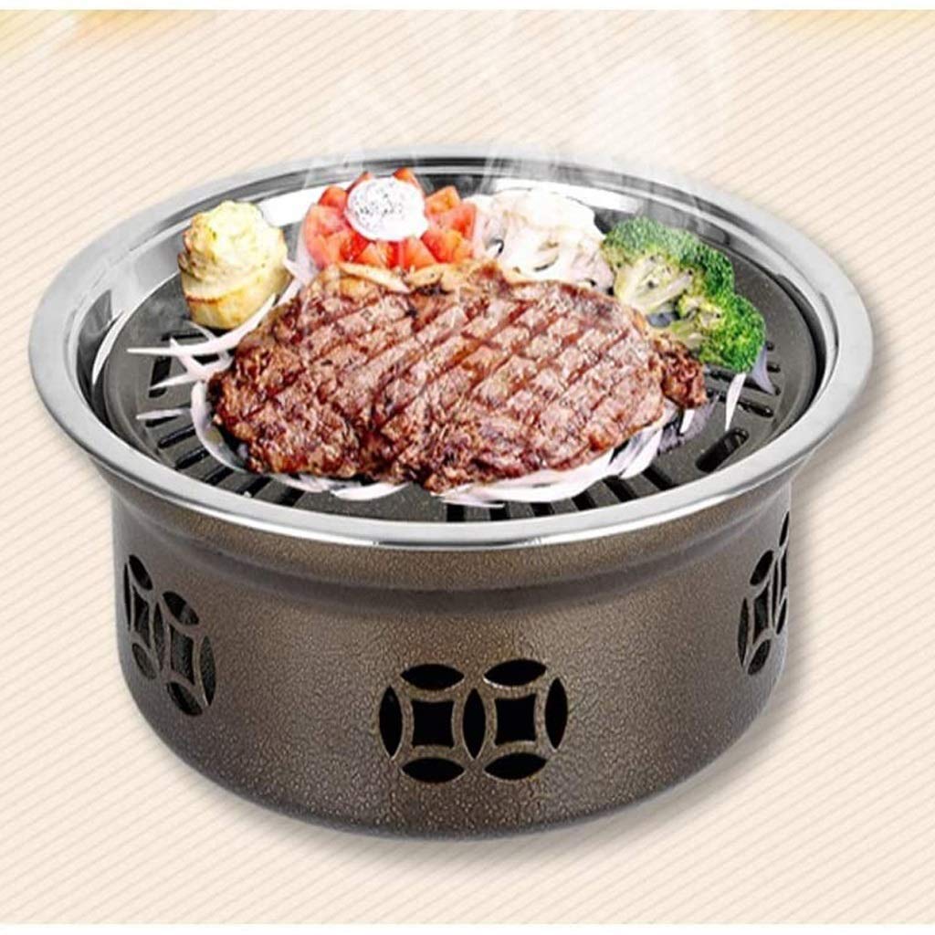 Grill Ogrodowy Przenośny Okrągły Grill Bezdymny Grill Domowy Grill Na Węgiel Drzewny