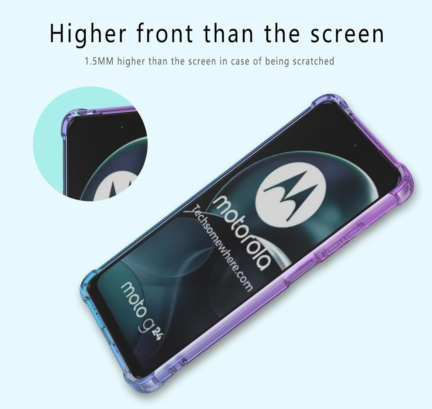 Für Motorola Moto E6 Plus Dünne Transparente Silikon