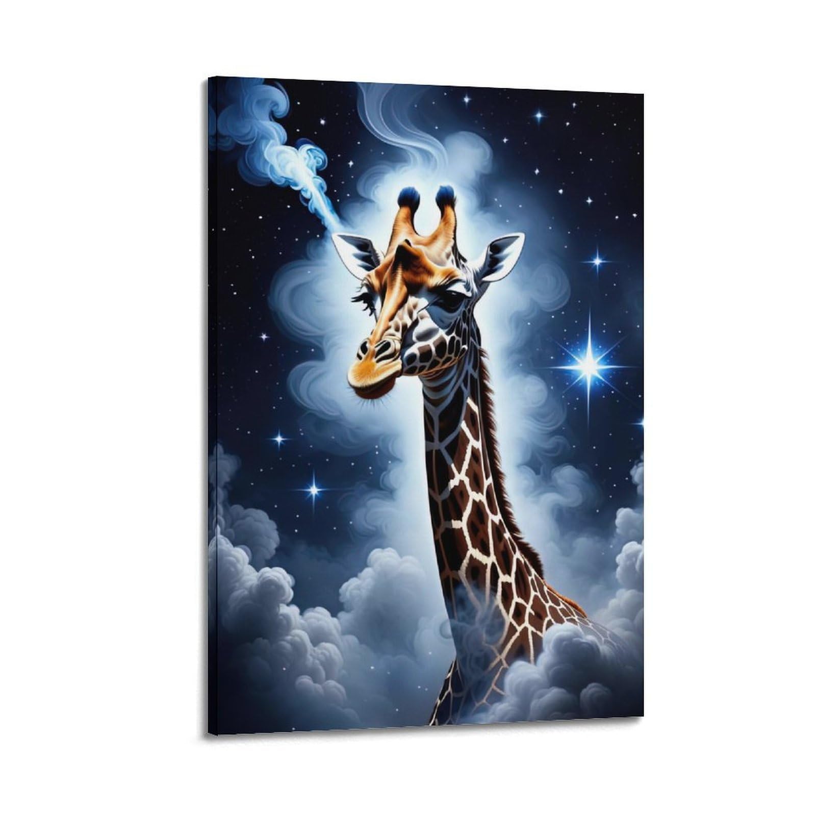 ZSZWHJ Animal Poster Giraffe in The Clouds Poster Decorative Painting Canvas Wall Posters And Art Picture Print Modern Family Bedroom Decor Posters 16x24inch(40x60cm)
