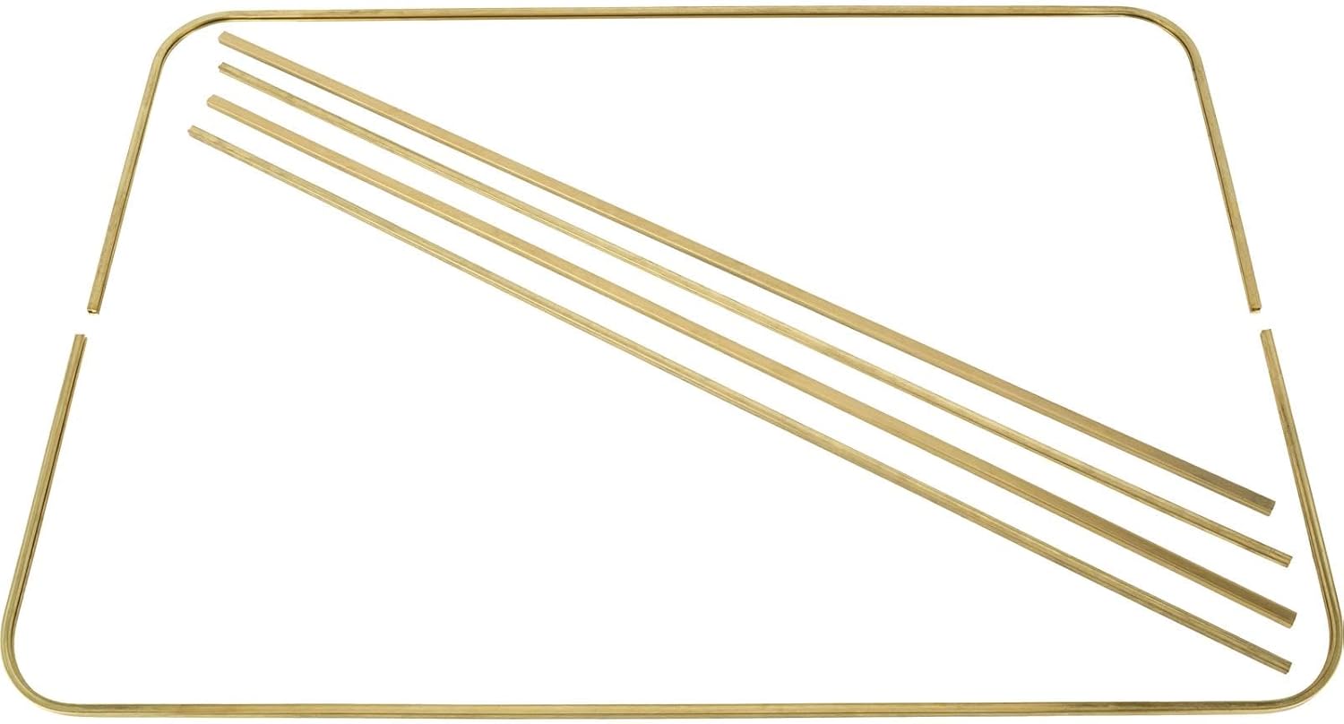 Brass Glass Setting Channel for Open Cars, Fits Ford 1909-12 Model T