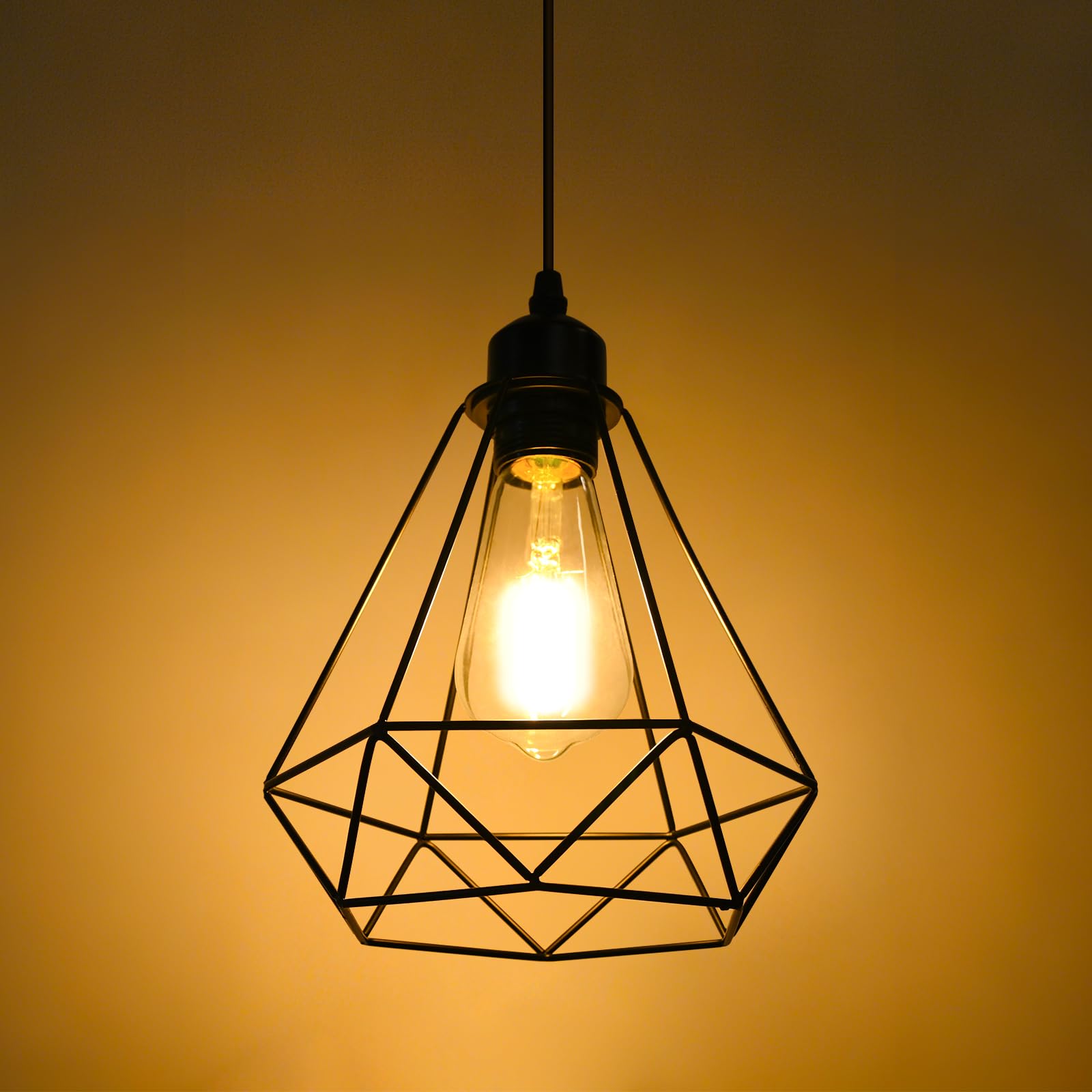 Black Ceiling Light Wire Basket Metal Basket Pendant Lighting Ceiling Light Shade