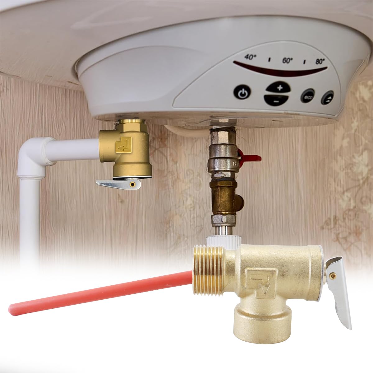 Soupape de décharge T&P série RV 3/4" BSP – Sonde à revêtement époxy pour réservoirs de chauffe-eau
