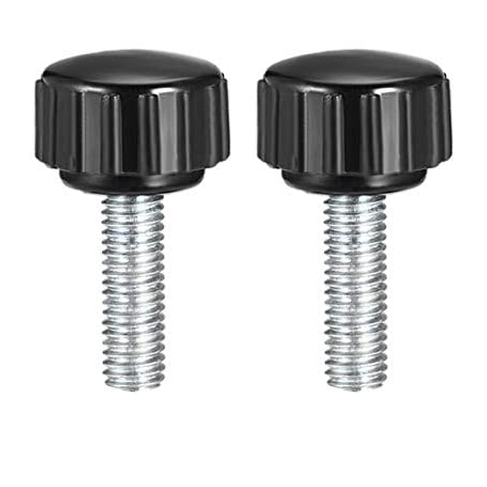 TA-VIGOR 2Pcs M5 x 20mm Male Thread Knurled Clamping Knobs Grip Thumb Screw on Type Round Head 16mm Dia