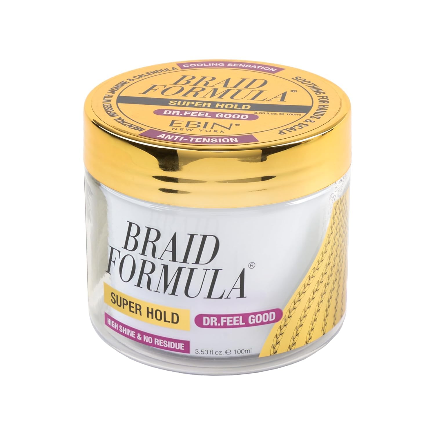 Ebin New York Braid Formula Anti Tension Super Hold 100Ml