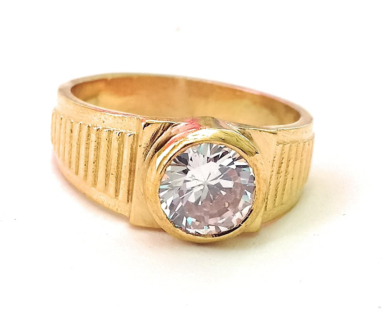 White Zircon Gemstone Panch Dhatu Gold Coated adjustable ring Weight 7.25 Ratti For Men and Women (B0994J9PP3) Amazon Price History, Amazon Price Tracker