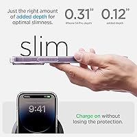 Vista 6 de Spigen Funda ultra híbrida MagFit diseñada para iPhone 14 Pro (2022) antiamarilleo protección de grado militar compatible con MagSafe, color blanco