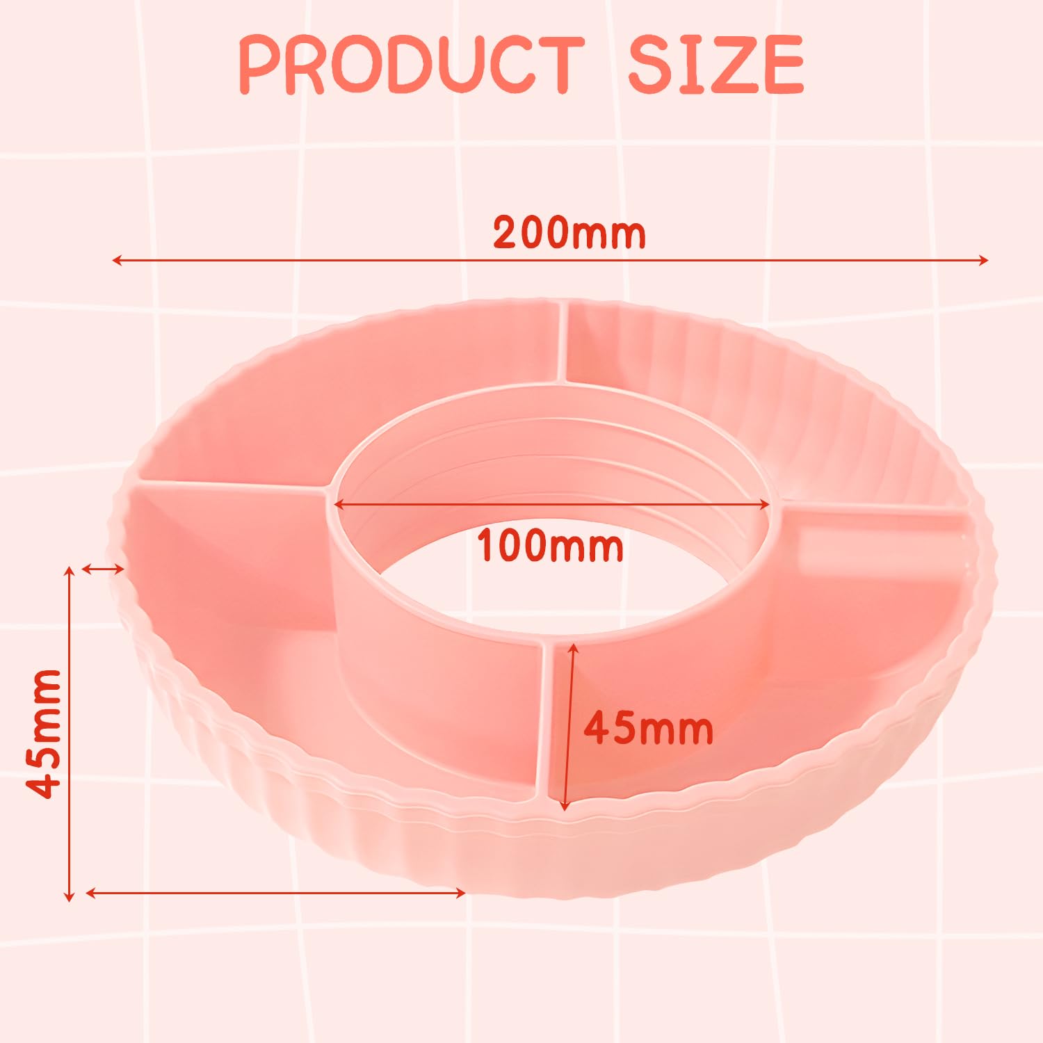 Piatto Snack In Silicone Per Tazze Stanley - Con 3 Tappi Antigoccia, Colore Crema - Foto 4