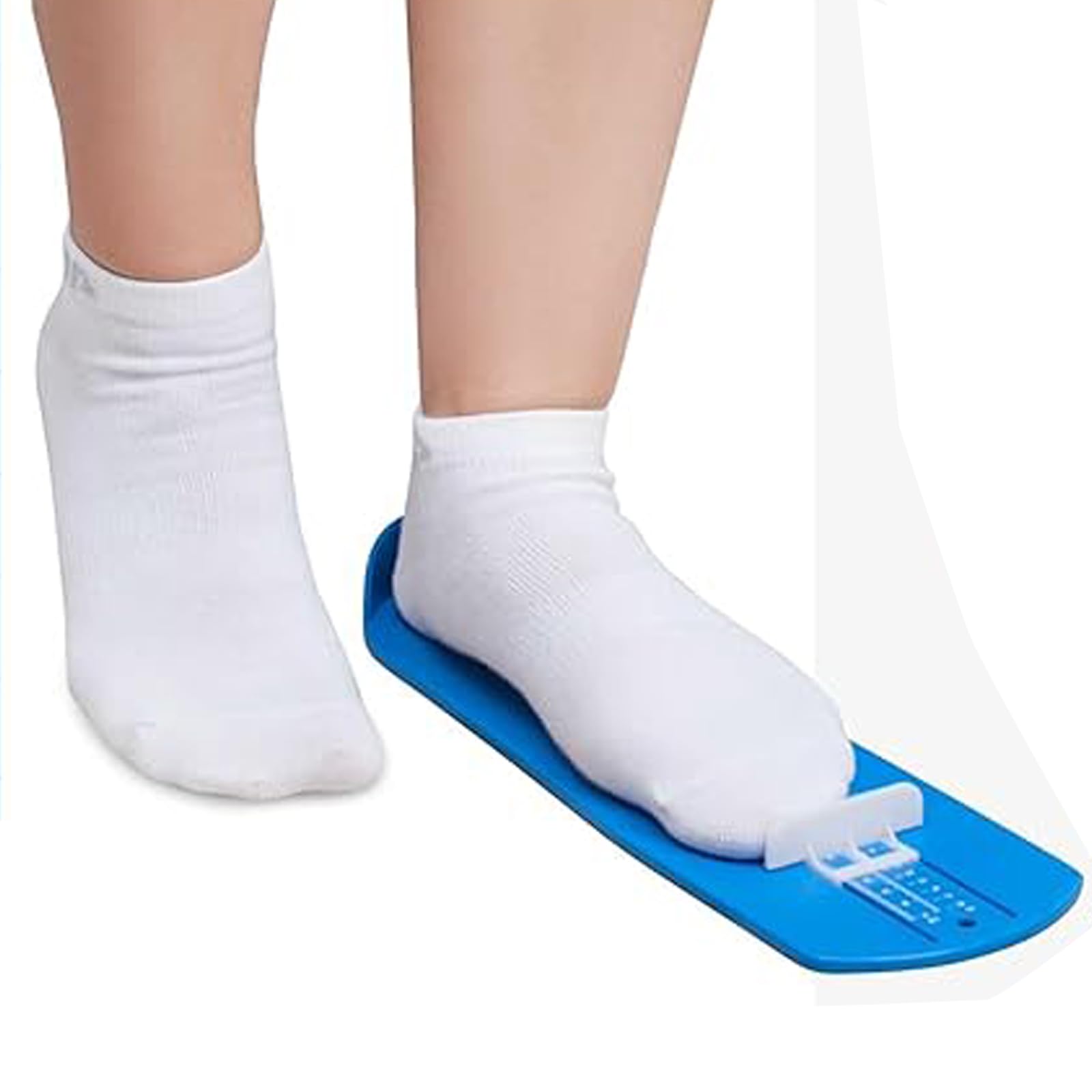 Pedimetre Enfants et Adultes, Mesure Pied, Pointure Chaussure Mesurer, Appareil De Mesure Du Pied, Jauge de Pied, Dispositif de Mesure pour Déterminer la Pointure 18 à 47(Bleu), 1PC