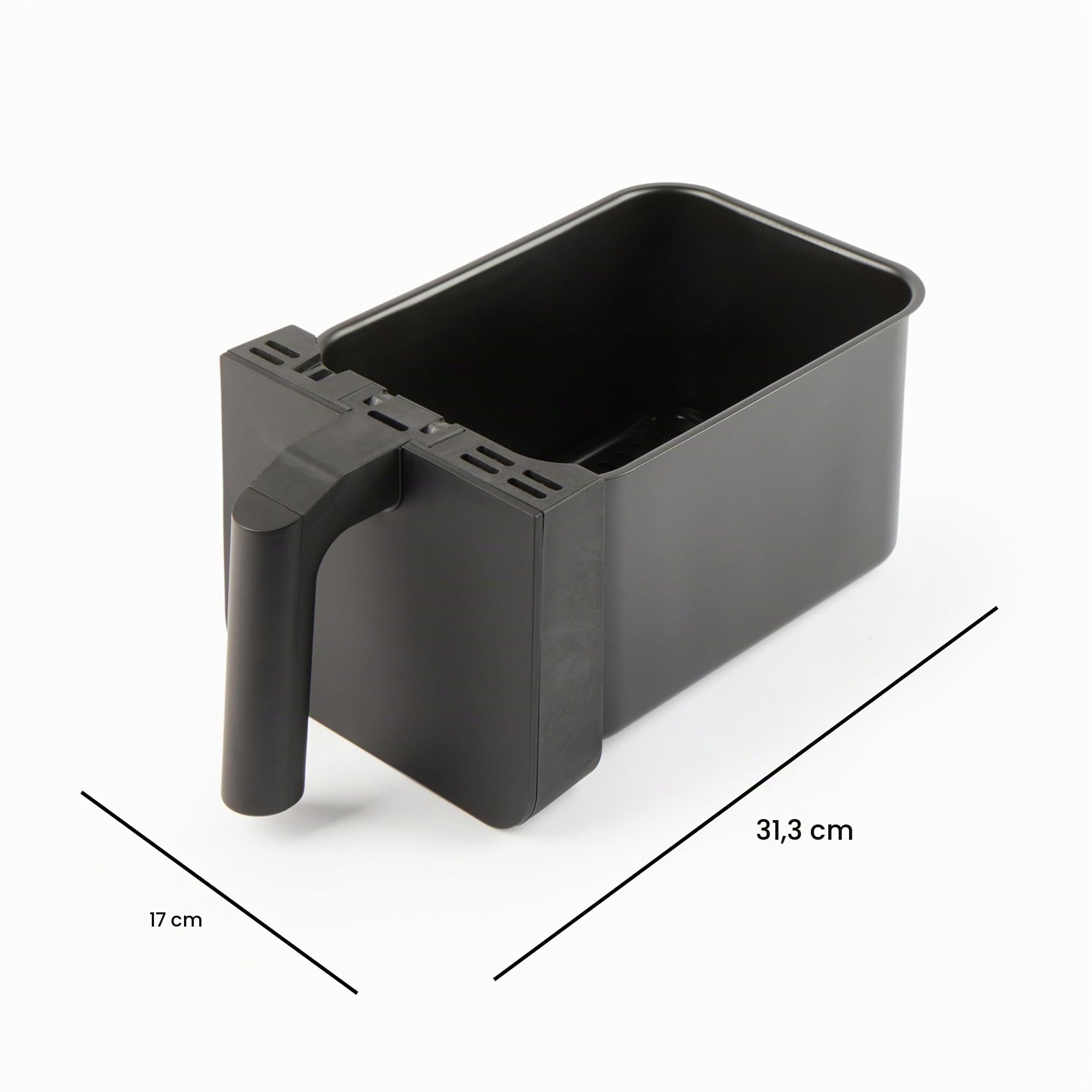 Petra PT4750BLKVDE - Friggitrice ad aria da 7,4 l, doppio cestello rimovibile, funzioni di cottura Sync e Match, 2 vassoi XL per cottura indipendente, display LED digitale, 6 programmi, 2400 W.