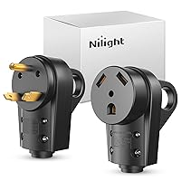 Vista 11 de Nilight Enchufe de repuesto para autocaravana de 50 amperios, 125/250 voltios, macho con mango ETL listado NEMA 14-50P para caravana, autocaravana