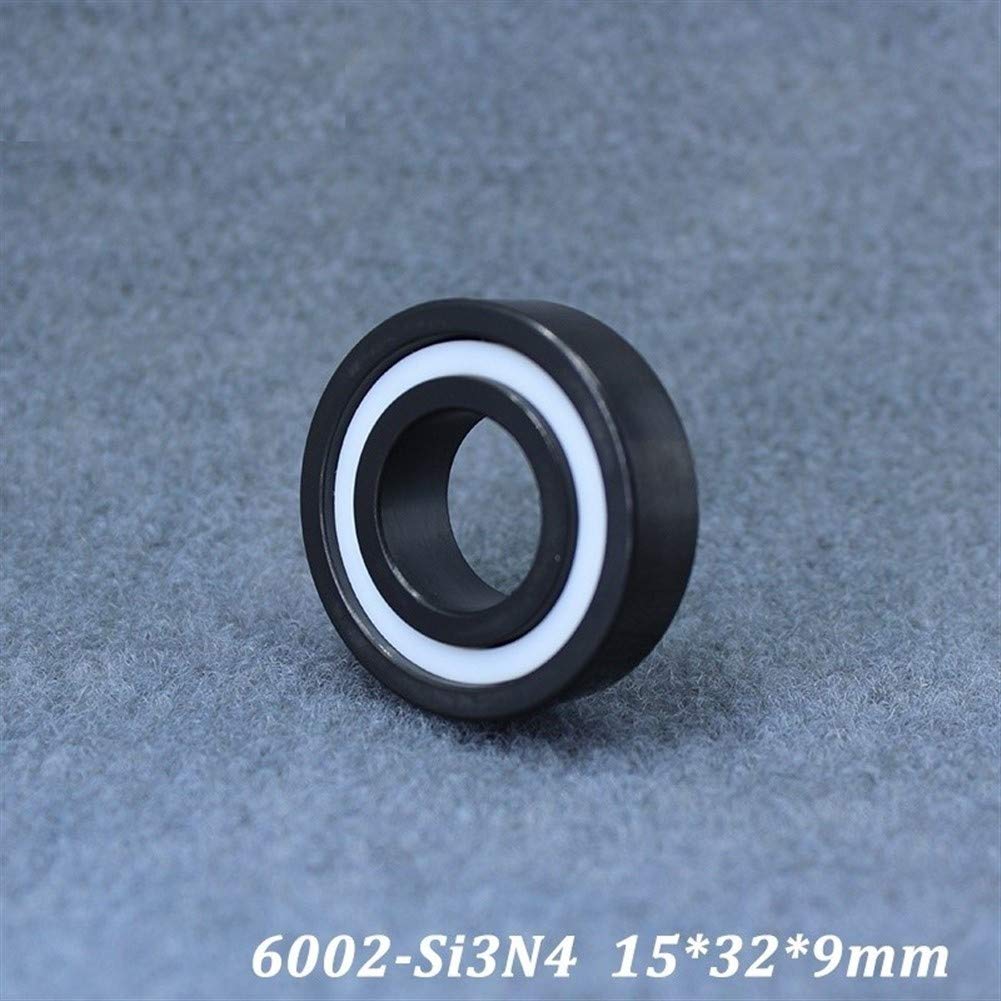 Rodamiento de bolas de cerámica completa 6002 - Material Si3N4, 15x32x9 mm, alto rendimiento, no magnético, jaula de PTFE, 1 unidad