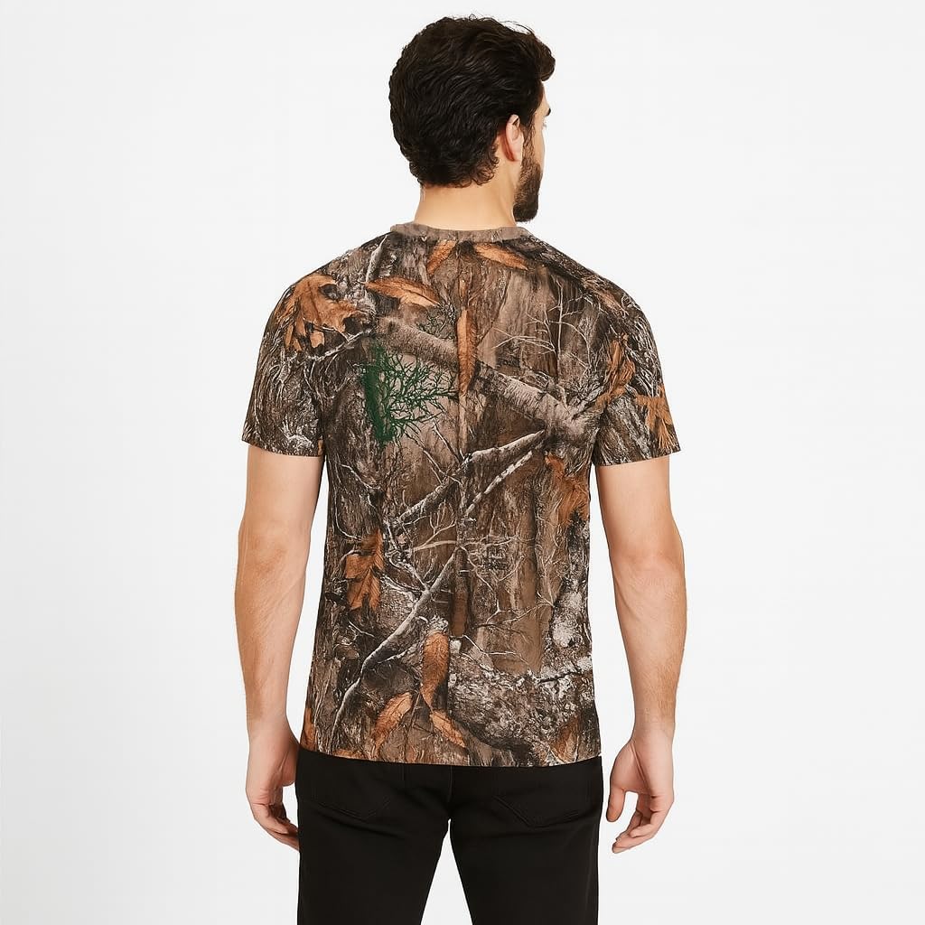 Authentic Realtree Camouflage Short Sleeve Polye Tee - Scent Control & Moisture Wicking UPF 30 | Unisex Adult Crewneck Shirt - Image 3