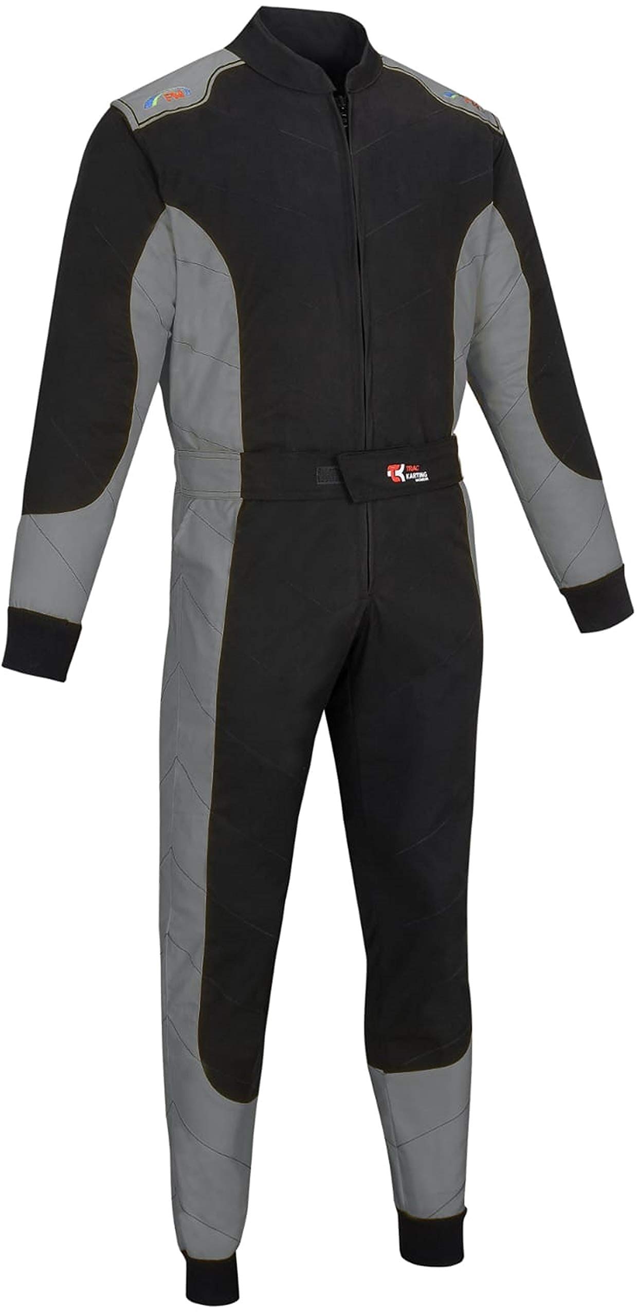 Sponsored Ad – Adult Kart Racing Suit Race Rally One Piece Polycotton Karting Suit (Black & grey, M)