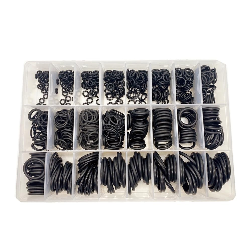 #icpart 800Pcs Seal Ring Kit Nitrile Rubber O-Ring Gasket Sealing Ring Rubber Washer Seals Assortment Car A/C Rubber Sealant Box Set #icpart288121
