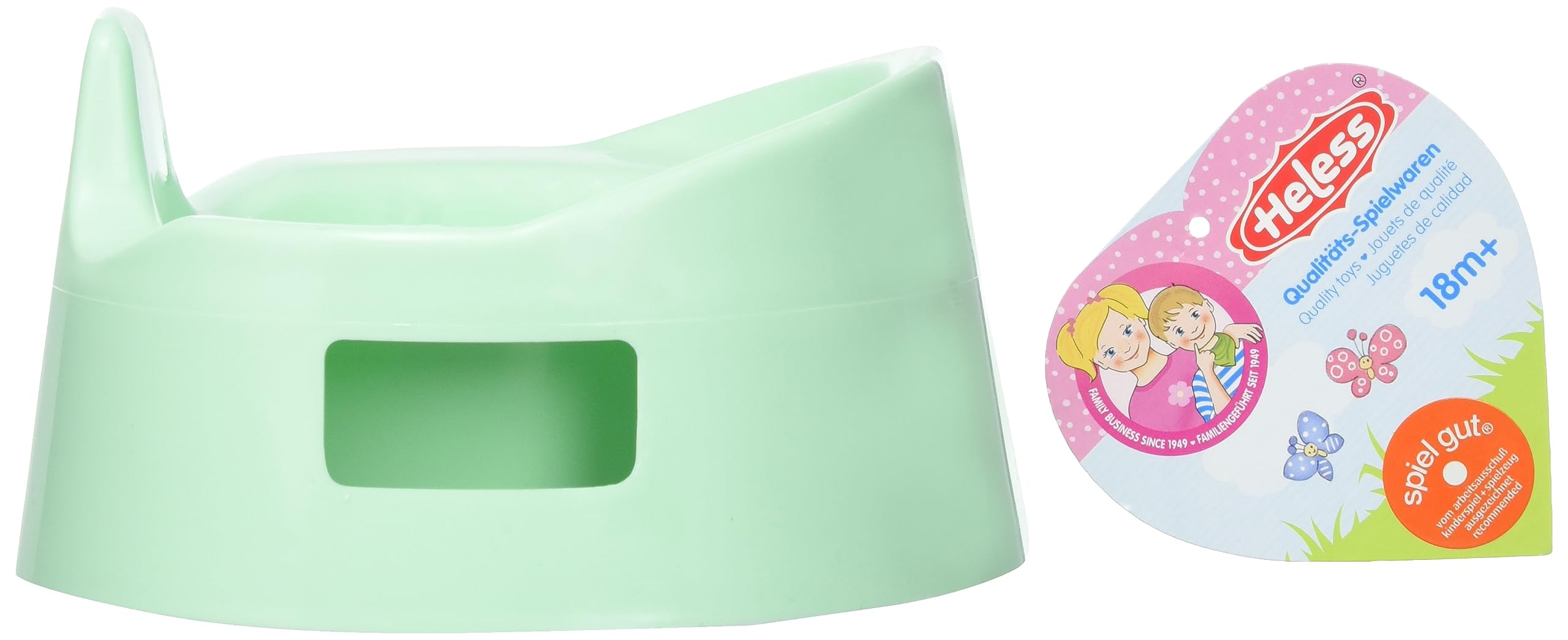 Heless 803-Night Pot for Dolls-Mint Colour Diameter: Approx. 15 cm, 803