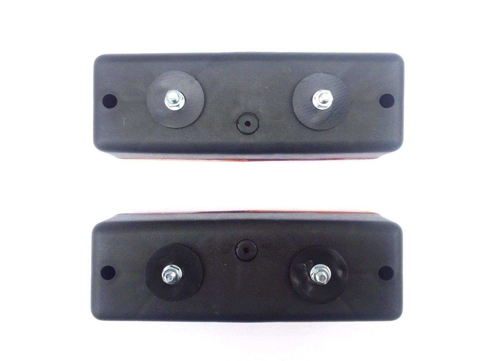 Fristom Incandescente Lot de 2 feux arrière pour tracteur, remorque, camion, remorque, remorque, 12 V, 24 V, 195 x 65, Noir,Rouge,jaune