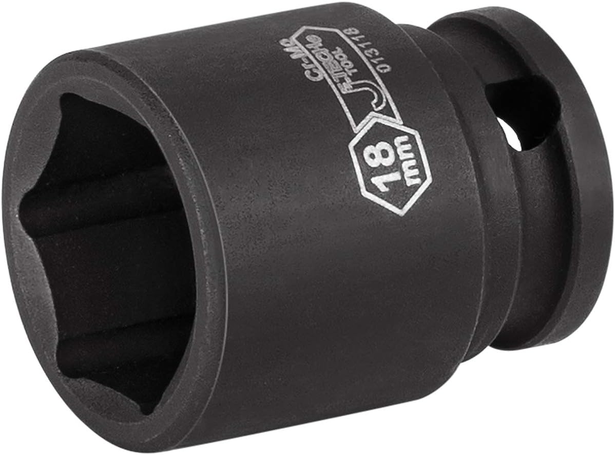 Jetech 3/8 Inch Drive 10mm Standard Impact Socket, Heat-Treated Chrome Molybdenum Alloy Steel, 6-Point Design, Metric, Anti-Rust Finish for Pneumatic & Electric Impact Wrench